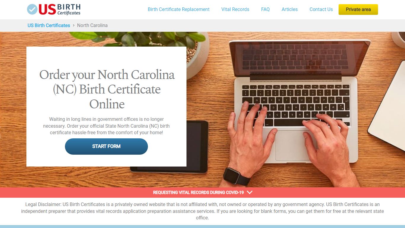 Order your North Carolina (NC) Birth Certificate Online